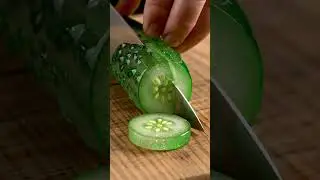 ASMR Cucumber Cutting &mdash; The Perfect Slice 🥒✨
