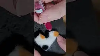 쿠키틀로 니들펠트 고양이 만들어 봐 / Making Needle Felt Cat with Cookie Frame