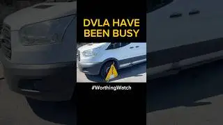 DVLA Clampers busy in Worthing with all the un-taxed cars. #worthing #worthingwatch #dvla #notax