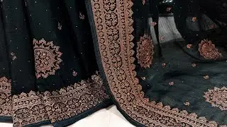 Georgette chiffon saree#fancy saree#party wear#saree Rs 1200