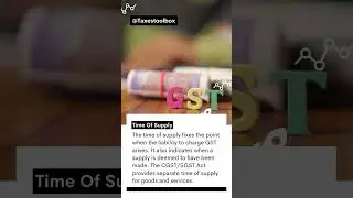 What is time of supply under GST Law🤔 | #taxestoolbox #incometaxindia #gstshorts