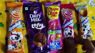 ASMR most popular candys and lollipops/  chocolate  unpacking #chocolate #satisfyingsounds #asmr 