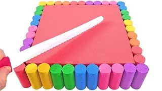 Crushing Kinetic Sand stripes★Clay cracking★ASMR SOAP★ soap ASMR 🧼😍💙