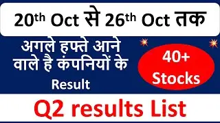 अगले हफ्ते आने वाले है 40+ कंपनियों के Result | q2 Results | q2 Results 2026 Today | HUL Results