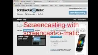 Screencasting with Screencast-o-matic