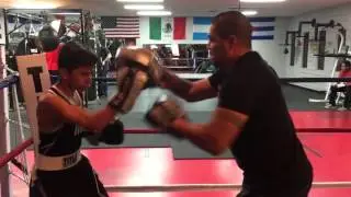 Fernando Vargas & Young Fighter Go to Work with TITLE Platinum - TITLE Boxing - Best Punch Mitts