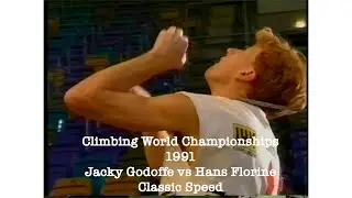 Climbing World Championships1991 - Jacky Godoffe vs Hans Florine, Classic Speed