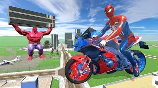 Franklin Found Gaint Spider Man Bike - INDIAN BIKES DRIVING 3D