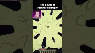Minecraft Feather Falling IV moment ☠️