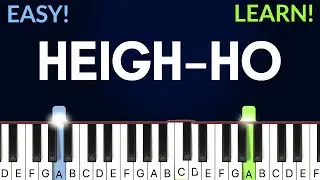 Heigh-Ho - Snow White And The Seven Dwarfs | EASY Piano Tutorial