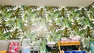 Tropical Palm Leaf Wallpaper Peel and Stick Wallpaper Review, Nice and thick
