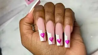 HOW TO: Acrylic Nails Tutorial For Beginners | Valentine’s Day Nail Design