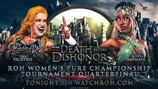 Queen Aninata vs Taya Valkyrie for ROH women's pure championship tournament quarterfinal full match 