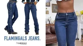 【Flamingals】Wash Mid Rise Bootcut Carpenter Jeans Without Belt#jeans #womensfashion #bootcutjeans