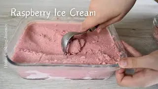 Healthier RASPBERRY ICE CREAM for summer | No Condensed Milk | Not too sweet | No machine