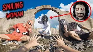 Team Spider Man Vs Smiling Woman Escape | Rescue Venom (Horror Parkour POV)
