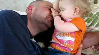 Rylie waking her daddy up