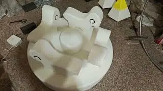 White Soft Play Carousel with Rocking Horse Seats | Indoor Playground Equipment