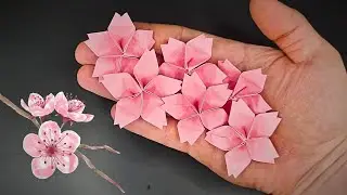 Paper SAKURA flower | How to fold a paper flowers