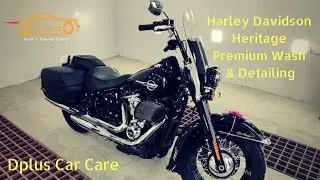 Harley Davidson Heritage Softail Full Detailing with Sealant Coating by Dplus&reg;