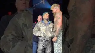 Jake Paul and Tank Davis faceoff 👀 #jaketank #boxing #jakepaul #tankdavis