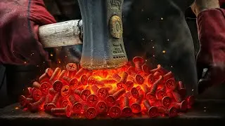 From 150 Steel Bolts to a Damascus Feather Knife