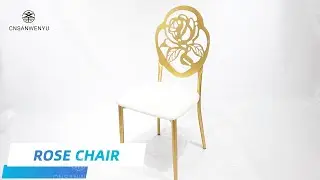 ✨ Wholesale Gold Rose Back Wedding Chairs ✨ | 10-Stack Commercial Grade | 500+ Event Tested