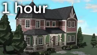 Building a Victorian Bloxburg house in 1 HOUR (with kay)
