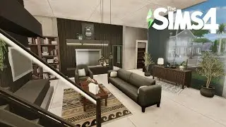 2 Floor Modern House🩵 | NoCC | ASMR Speedbuild | The Sims 4