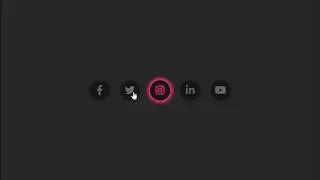 Glowing Social Media Icons using HTML & CSS