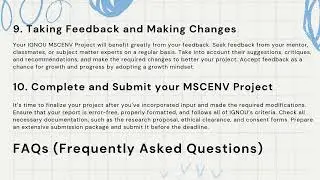 How to do the IGNOU MSCENV Project Dissertation (MEVP 11) | IGNOU PROJECT