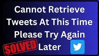Cannot Retrieve Tweets At This Time Please Try Again Later | iPhone