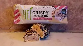 #Taste-Test- HEJ Crispy Proteinbar ✳White Chocolate Strawbeery✳