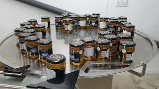 Swienty Jarring Line, Lid Sorting Machine, Lid Fitting Machine and Labeller for Honey Jars.