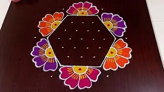 9×5dots beautiful sankranti chukkala muggulu🌷|easy sankranti rangoli|Pongal kolams#Rang Kaa Rangoli