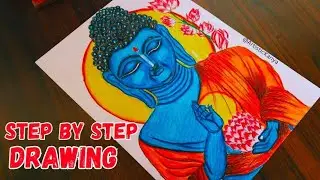 Buddha Drawing || How to Draw Lord Buddha || Buddha Purnima Drawing || Gautam Buddha Drawing Drawing