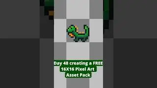 Day 48, Pixel Art Lizard for my Free Asset Pack