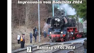 Es dampft im Th&uuml;ringer Wald: Dampflok Sonderzug Rodelblitz 2024  41 1144  in Arnstadt Oberhof