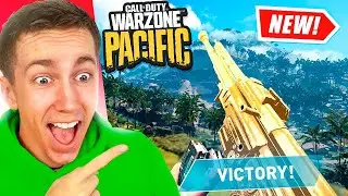 MY FIRST WIN ON *NEW* WARZONE PACIFIC CALDERA MAP!