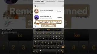 how to remove banned accounts on tiktok #shorts