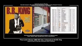 *(1951) Modern ''Fine Lookin' Woman'' (MM-1491 Take 1 Previously Unissued) B.B. King