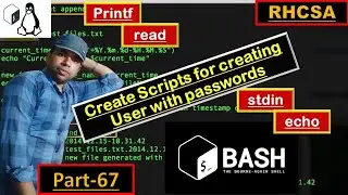 Shell Scripting-Create Script to Add User in Linux: Using printf, read, echo, and stdin | part-67