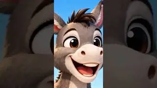 A funny donkey teaches colors.Kids-friendly English learning video.