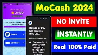 MoCash INSTANT $.03 Paypal Live Proof||New Paypal vs Coinbase Earning app|| how to earn money online
