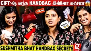 Sushmitha Bhat Handbag Secret👜இது Bag-ஆ, இல்ல Medical Shop-ஆ🫨Bag முழுக்க Band Aid, Tissue Paper😱