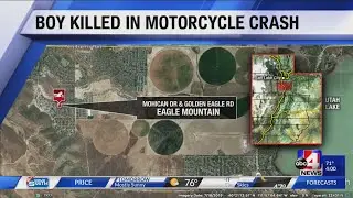 9-year-old dies after motorcycle crash in Eagle Mountain
