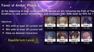 [Honkai: Star Rail] Memory of Chaos 4 - 3 Stars Clear - Lv60 Sushang and Seele team
