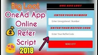 [ WORKING ] OneAD App Refer Script 2018 | Per Refer = 6 Rs Paytm Cash Instant 2018 In Hindi