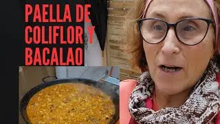 Paella de bacalao y coliflor