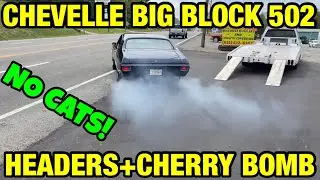 1970 Chevy Chevelle SS 502 BIG BLOCK V8 TRUE DUAL EXHAUST w/ LONG TUBE HEADERS & CHERRY BOMBS!